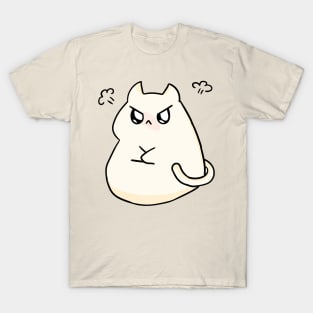 a drawing of a cat with big eyes T-Shirt